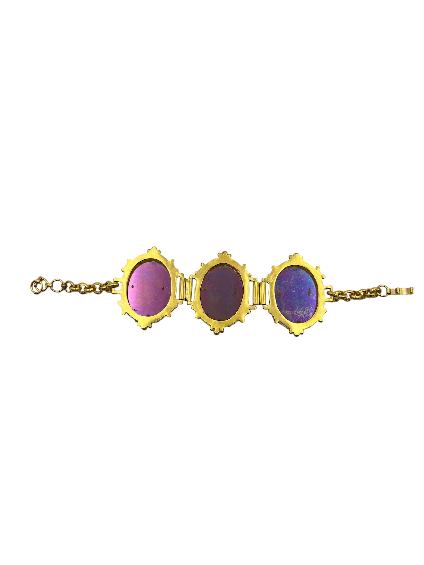 Vintage Italian Cameo Bracelet - Back and Clasp Detail (BBS_MWCB017)
